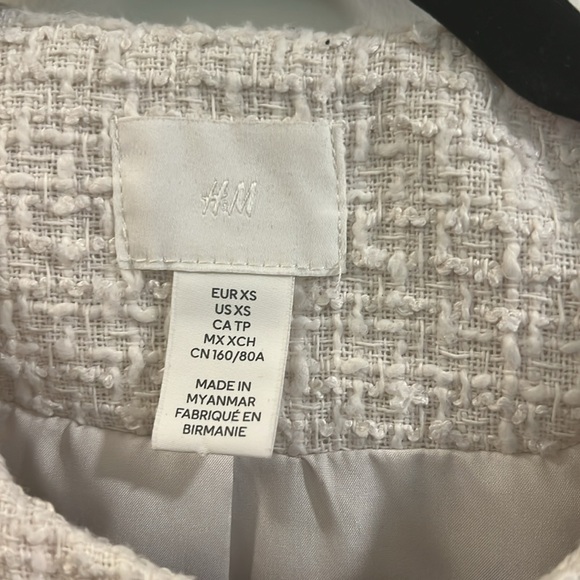 H&M cream tweed blazer - Picture 2 of 2